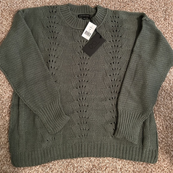 Gibsonlook sage scallop stitch sweater - Picture 4 of 4